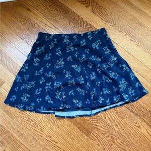 American Eagle Outfitters Navy Floral Circle Skirt